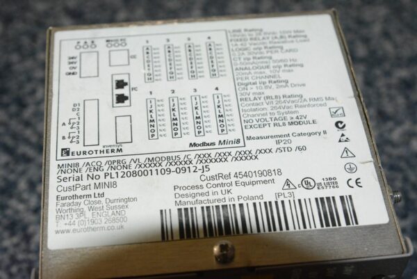 EUROTHERM MINI8/ACQ/OPRG/VL/MODBUS/C/XXX/XXX/XXX/XXX/STD/60, Used - 图片 4