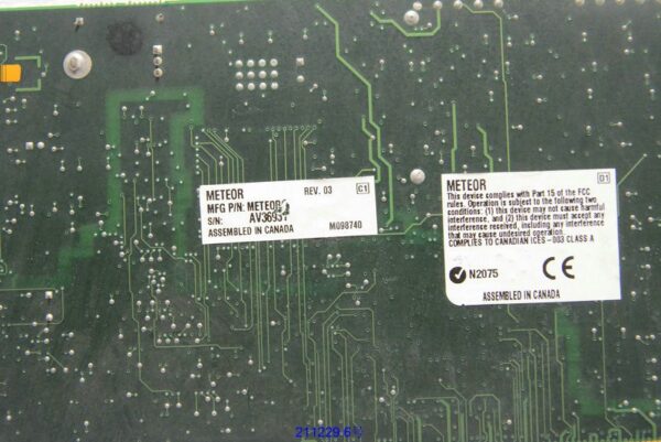 MATROX MFG P/N:METEOR AV36931 REV.03, Used - 图片 3