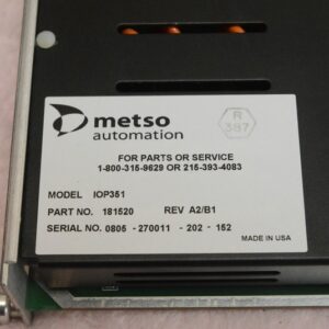 METSO IOP351 181520 REV A2-B1, Used