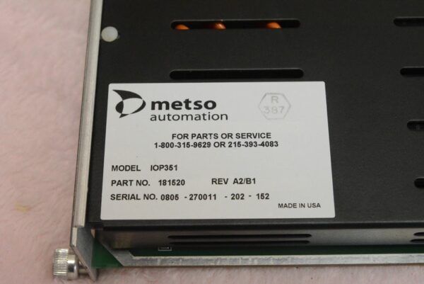METSO IOP351 181520 REV A2-B1, Used