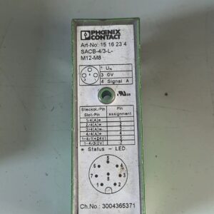 PHOENIX CONTACT SACB-4/3-L-M12-M8 1516234 Sensor/Actuator Junction Box,Used one,In stock