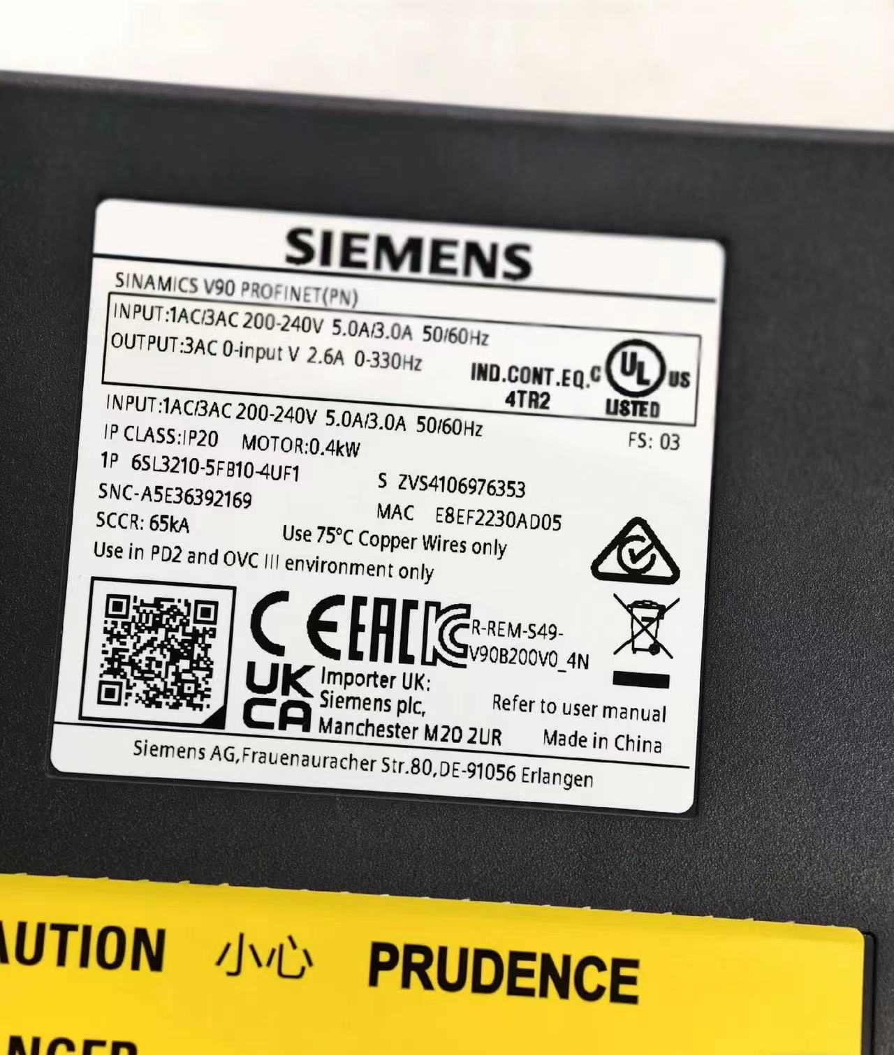 6SL3210-5FB10-4UF1 V90,Used one,In stock