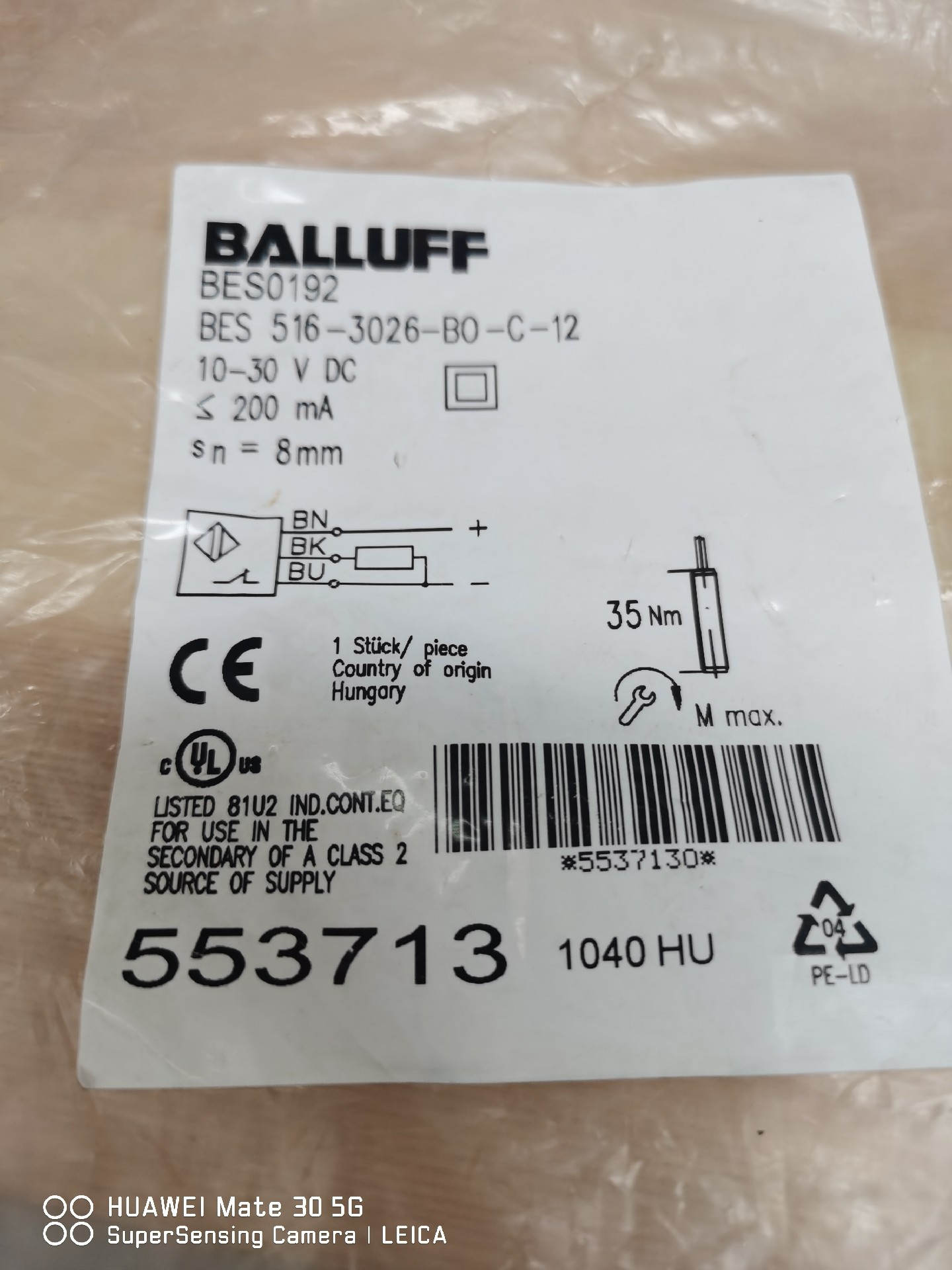 BALLUFF BES516-3026-BO-C-12,Used one,In stock - 图片 4