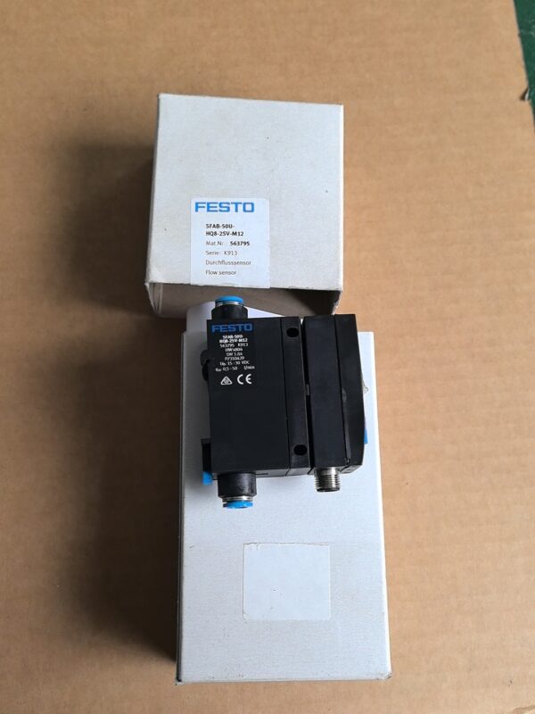 FESTO SFAB-50U-HQ8-2SV-M12 15-30 VDC 0.5-50 l/min 563795 K913,New and original,In stock - 图片 2