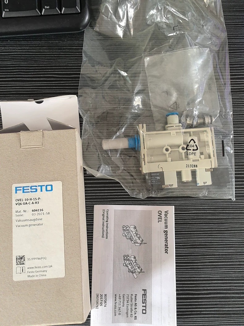 FESTO OVEL-10-H-15-P-VQ6-UA-C-A-H3 Vacuum Generator,New and original,In stock