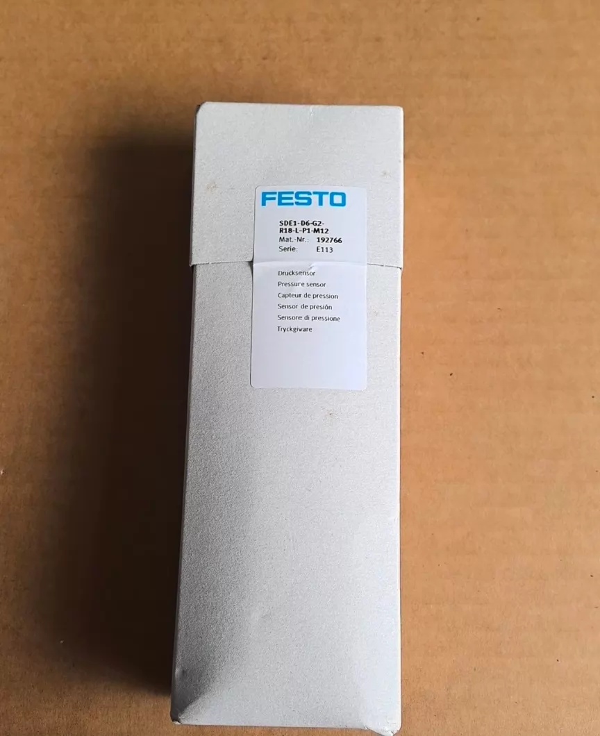 FESTO SDE1-D6-G2-R18-L-P1-M12 Pressure sensor with display,New and original,In stock - 图片 2