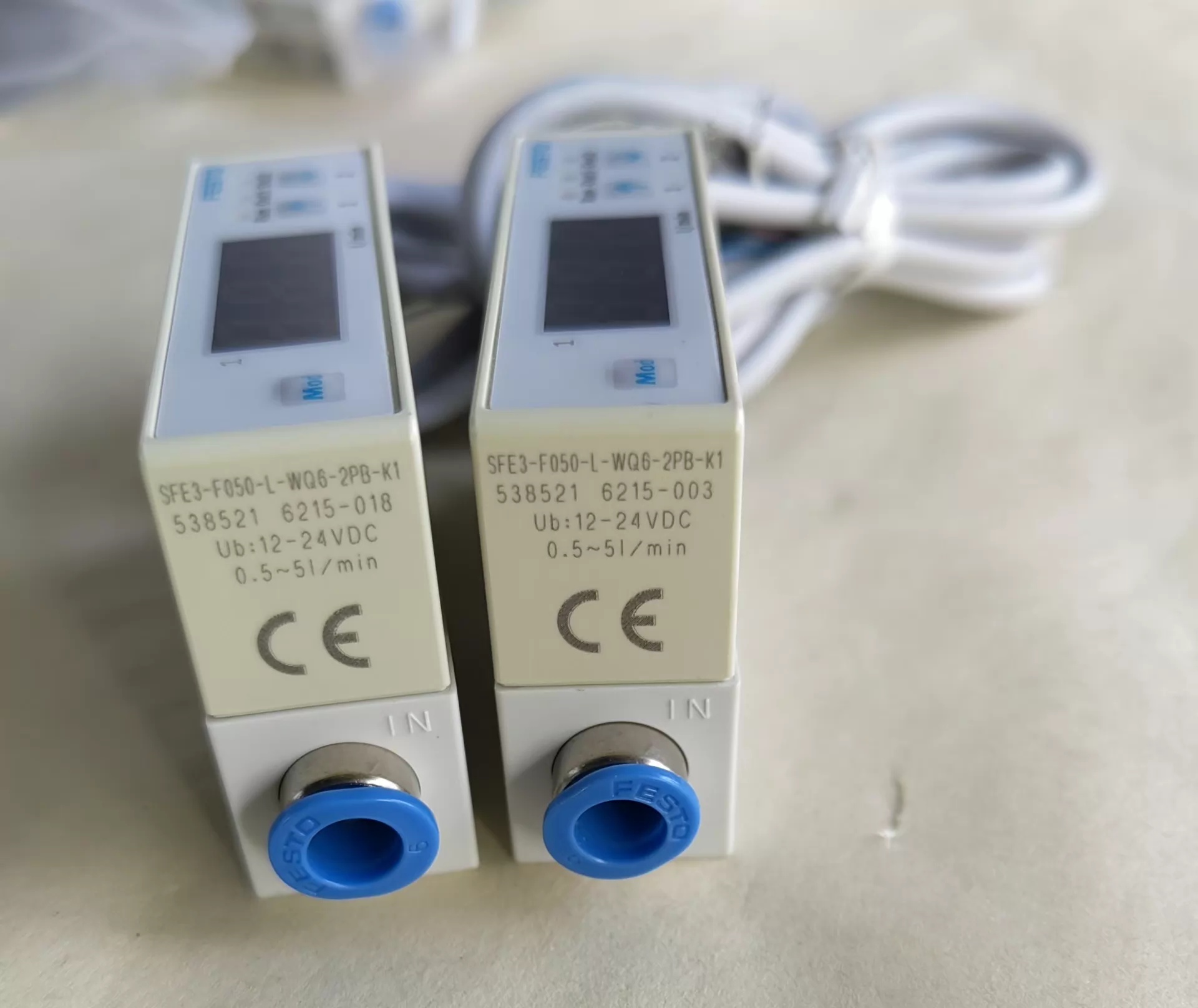 Festo SFE3-F050-L-WQ6-2PB-K1 Flow Sensor,Used one,In stock