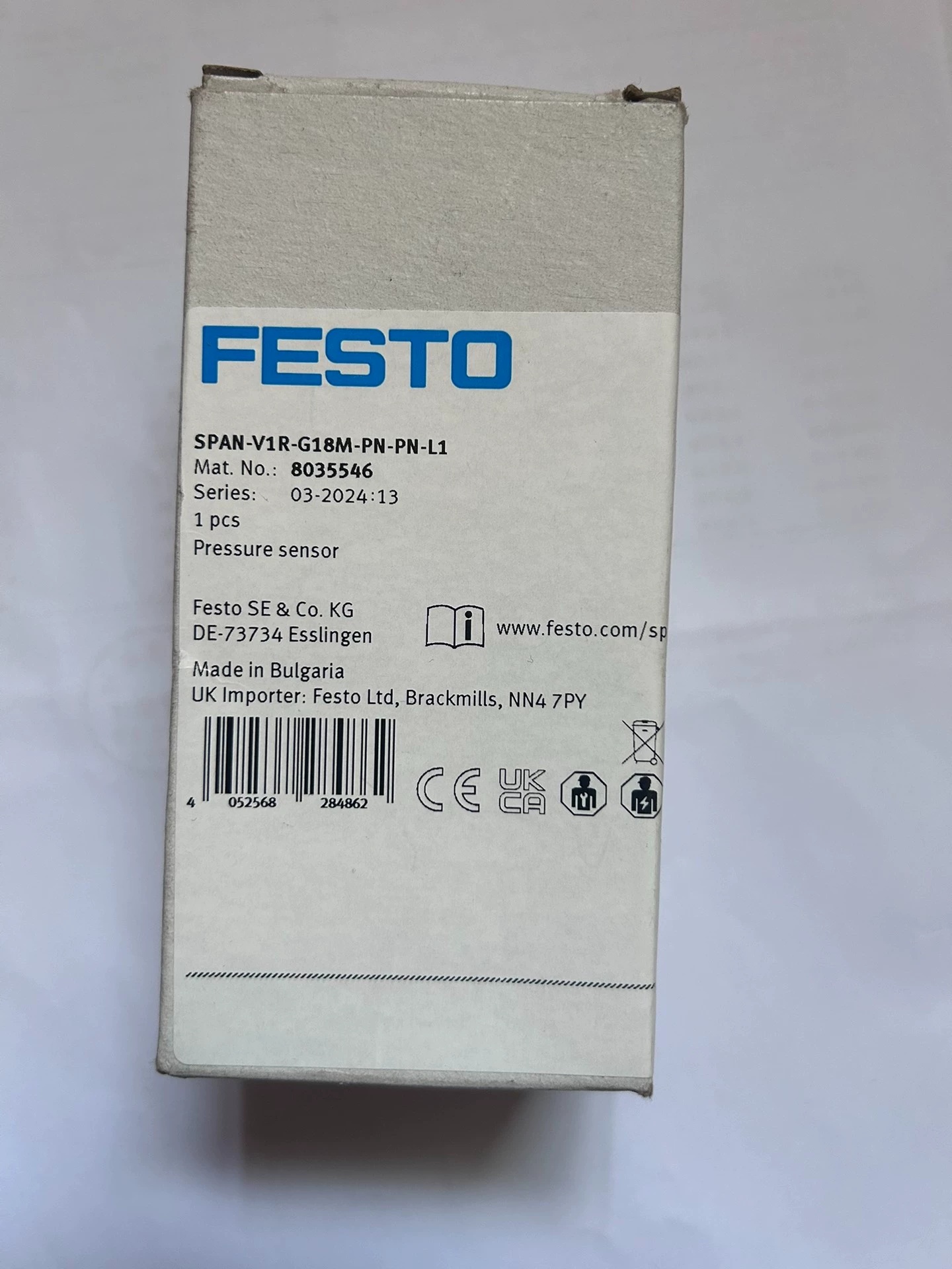 FESTO SPAN-V1R-G18M-PN-PN-L1 Pressure sensor,New and original,In stock