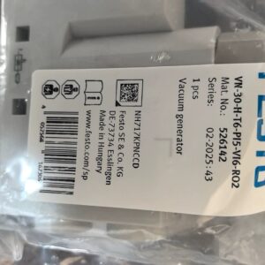 FESTO VN-30-H-T6-PI5-VI6-RO2 Vacuum Generator,New and original,In stock