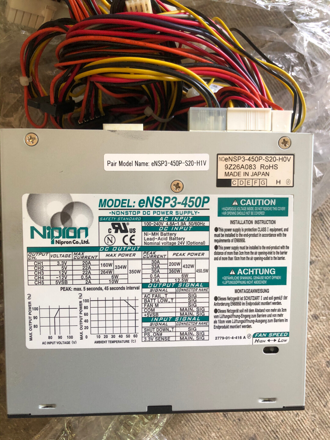 NIPRON eNSP3-450P-S20-H0V,Used one,In stock