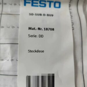 FESTO Sub-D 9-pin Female Connector SD-SUB-D-BU9,Part No. 18708,New and original,In stock