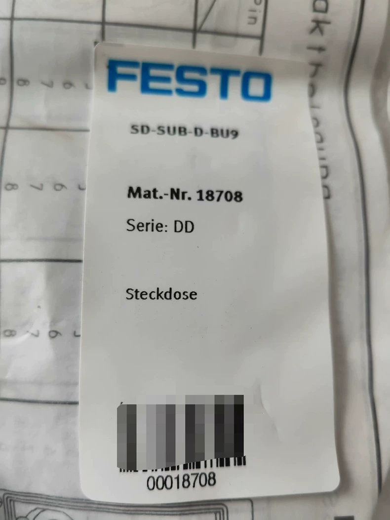 FESTO Sub-D 9-pin Female Connector SD-SUB-D-BU9,Part No. 18708,New and original,In stock