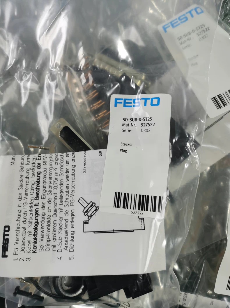 FESTO SD-SUB-D-ST25 25-pin Sub-D Plug,New and original,In stock