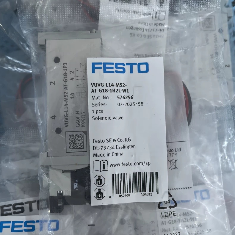 FESTO VUVG-L14-M52-AT-G18-1H2L-W1 Solenoid Valve,New and original,In stock